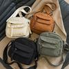 Women's Corduroy Crossbody Bag Fashion Solid Color Casual Shoulder Bag Campus Style Women's Crossbody Small Square Bag Phone Bag