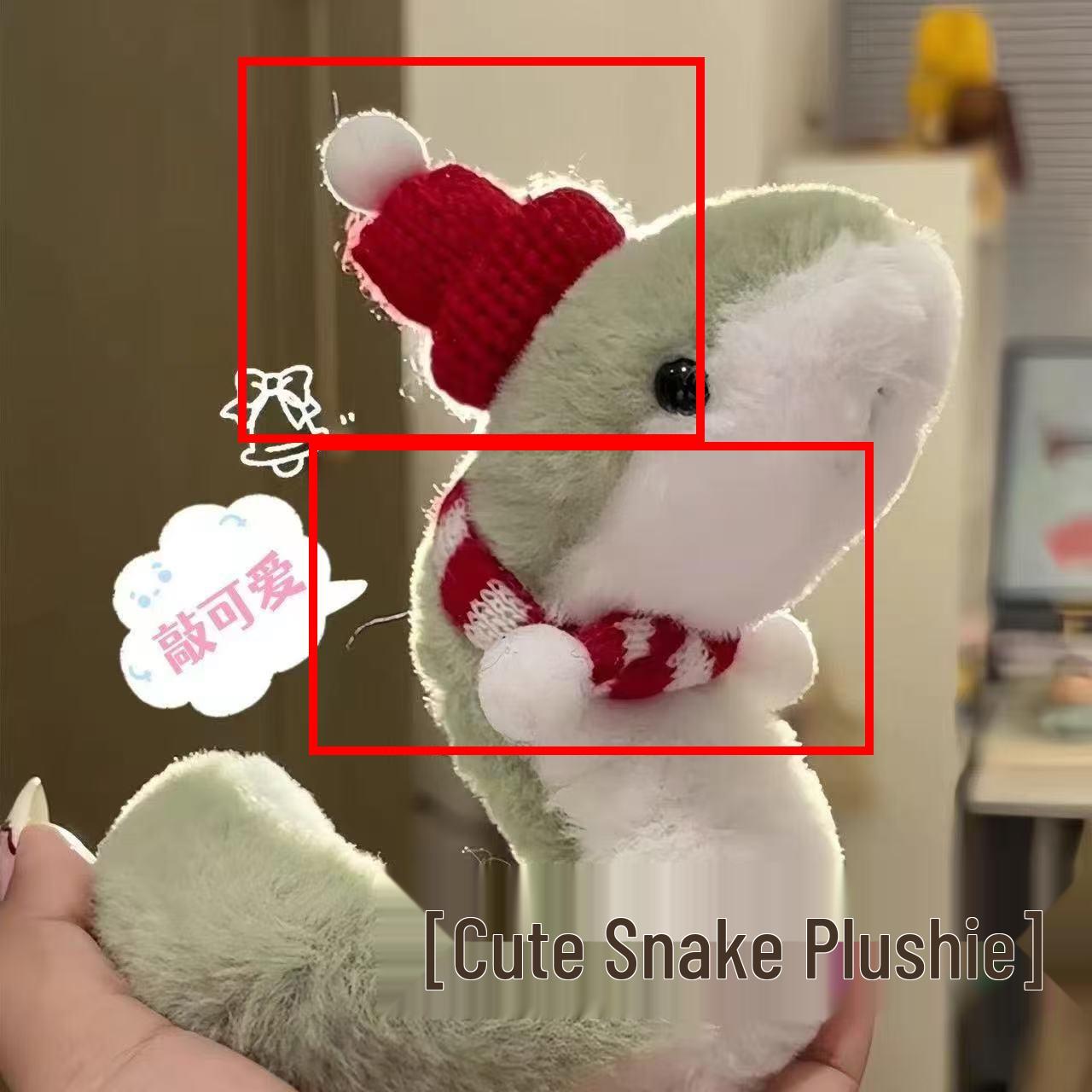 

Green Goofy Snake Plush Toy - Cute Rag Doll Stuffed Animal Sofa Ornament & Living Room Mascot 40cm