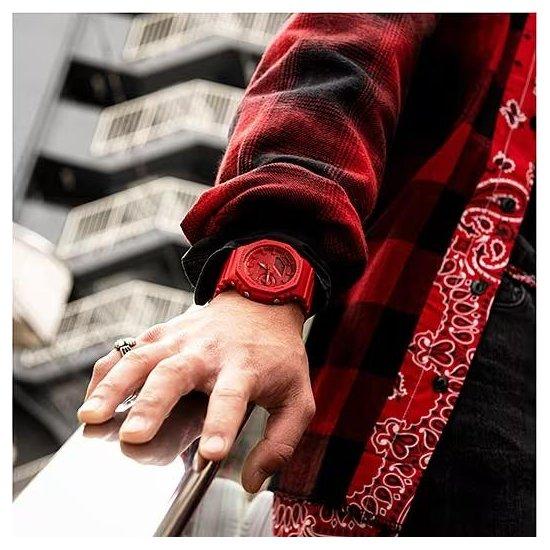 Casio G-Shock GA-2100-4AJF Red Dial Men's Watch