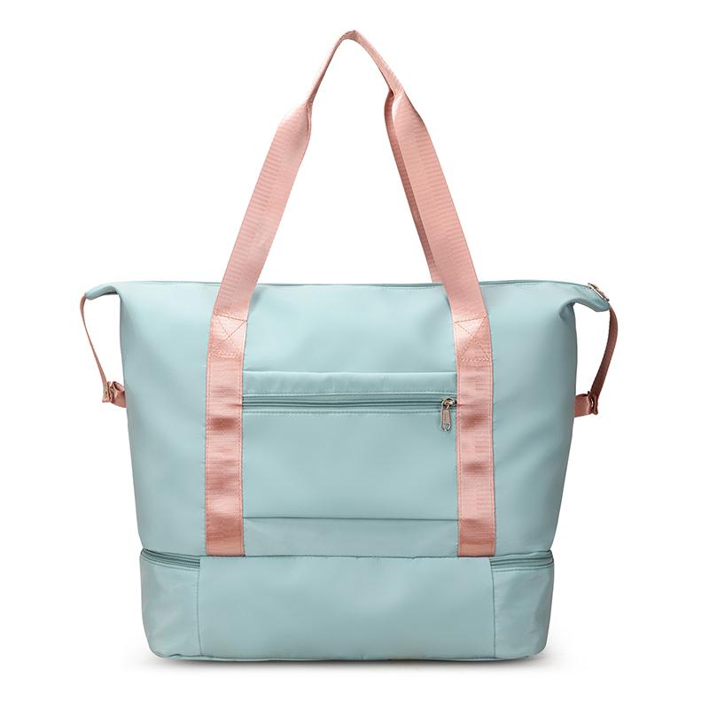 Folding Storage Bag Women's Large Capacity Travel Luggage Bag Dry and Wet Separate Gym Bag with Separation Shoes Bags