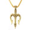 Fashion Gift Charm Chain Vintage Rock Punk Choker Necklace Hip Hop Neptune Trident Pendant