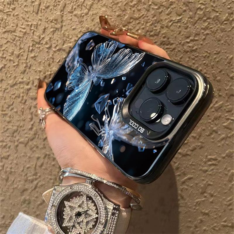 Aesthetic Butterfly Silver IMD Phone Case for  Poco F6 F5 X5 X6 M6 Pro Mi 14T 13T 12T Pro 14 13 12 11 Lite 5G NE Cover