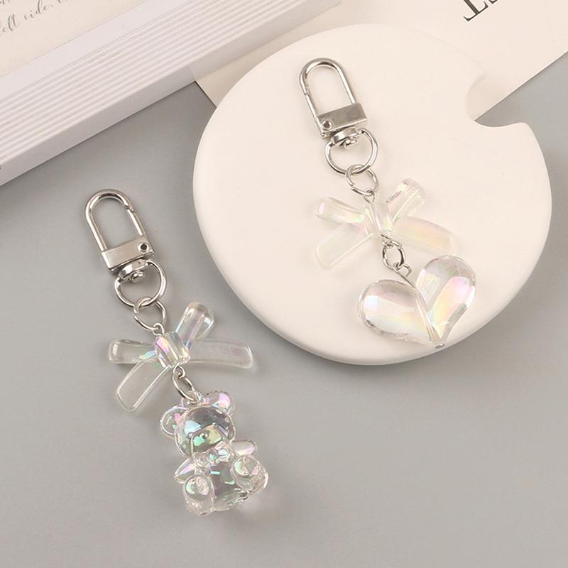 Love Heart Bear Shaped Keychains Wedding Party Gift Backpack Hanging Pendants Handbag Pendant Accessories For Women Girls Gift