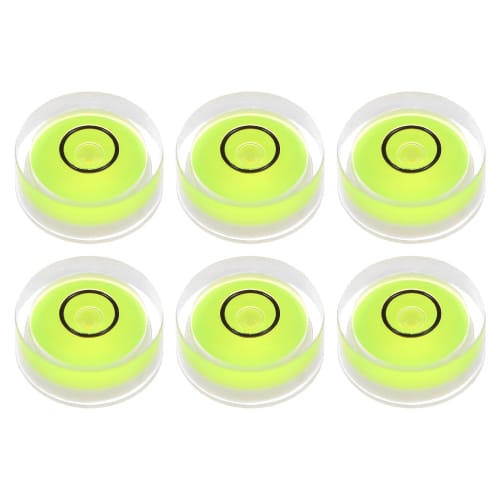 uxcell 6-Piece Round Bubble Level, 15x6mm, Mini Round Bullseye Level for Camera Tripods, Telescopes, Workshops, Turntables, Picture Frames, Leveling,