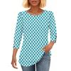 Womens Tops 3/4 Sleeve With Buttons Casual Blouses Summer Outfits Beach Vacation Clothes