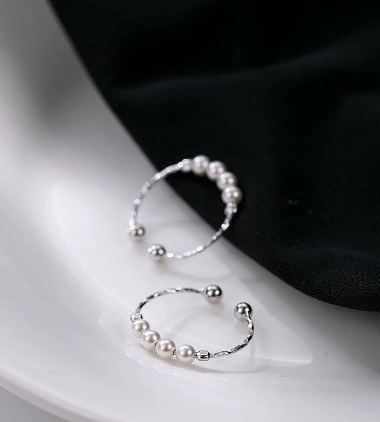 

Elegant Pearl Index Ring for Women - Unique, Stylish, Adjustable Design