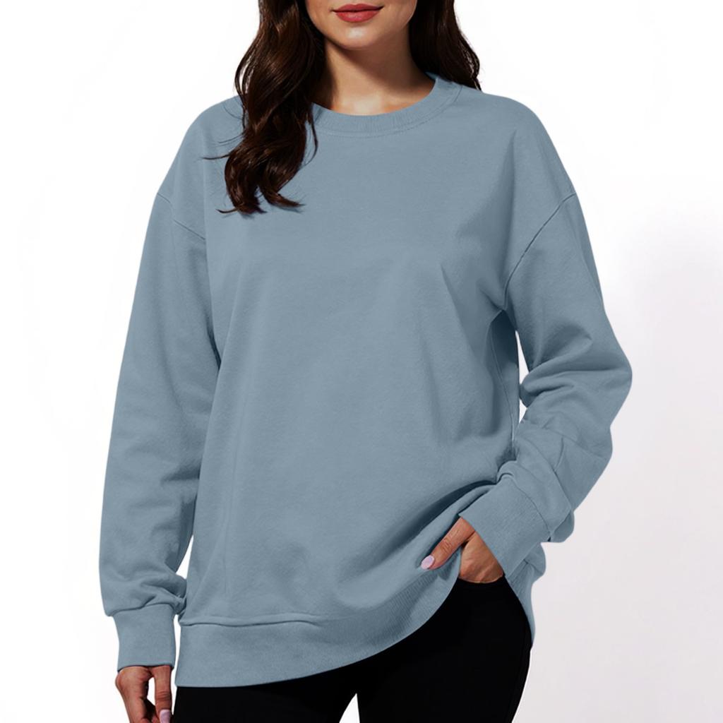 Women's Fashion Solid Color Casual Long Sleeve Hoodie