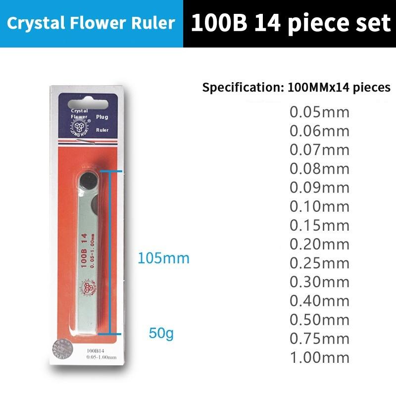 

Для регулировки клапанов двигателя 0,02-1,00 мм 14/17 лезвий щуп метрический щуп измерительный инструмент