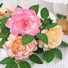 6-Petal Silkscreen Rose Leaves for Floral Stem and Soap Flower Crafting