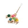 Parrot Chewing Toy Colorful Safe Relieve Anxiety Hanging Parrot Sepak Takraw Toy for Birds Parrots