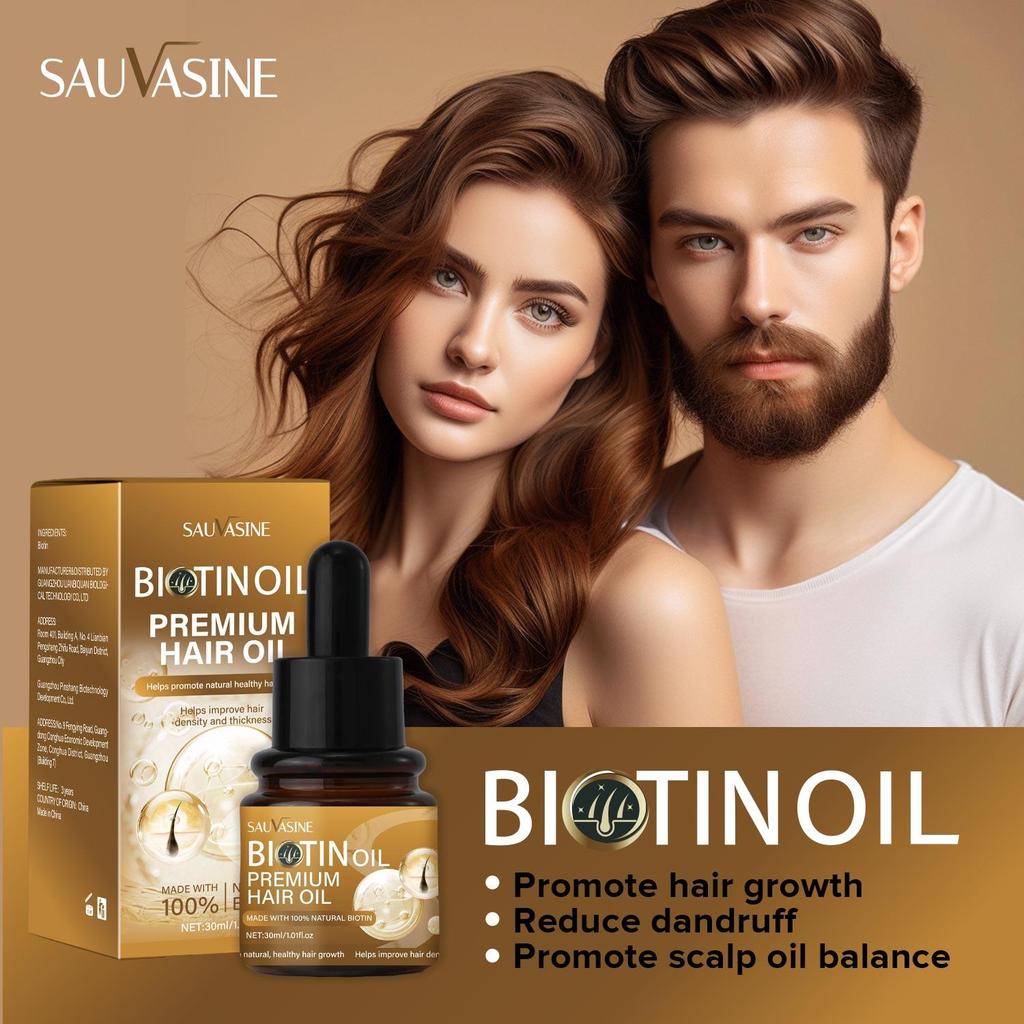 Biotin Hair Growth Oil for Hair Growth and Healthy Scalp, Pre Wash Scalp & Hair Oil Infused with Biotin, Strengthening, Nourishing & Volumizing