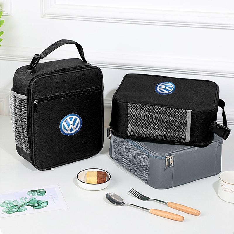 opq1 Car Insulated Lunch Bag Ice Pack Food Container Food Picnic Bags For VW GTI T5 Scirocco Polo T5 Passat B6 Golf 3 4 5 6 Tiguan