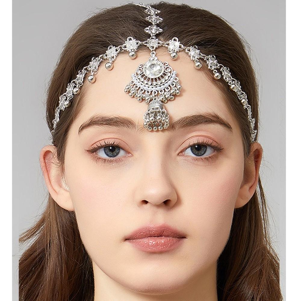 Retro Ethnic Style Headdress Multifunctional Beads Tassel Hair Accessories Tassel Forehead Chain
