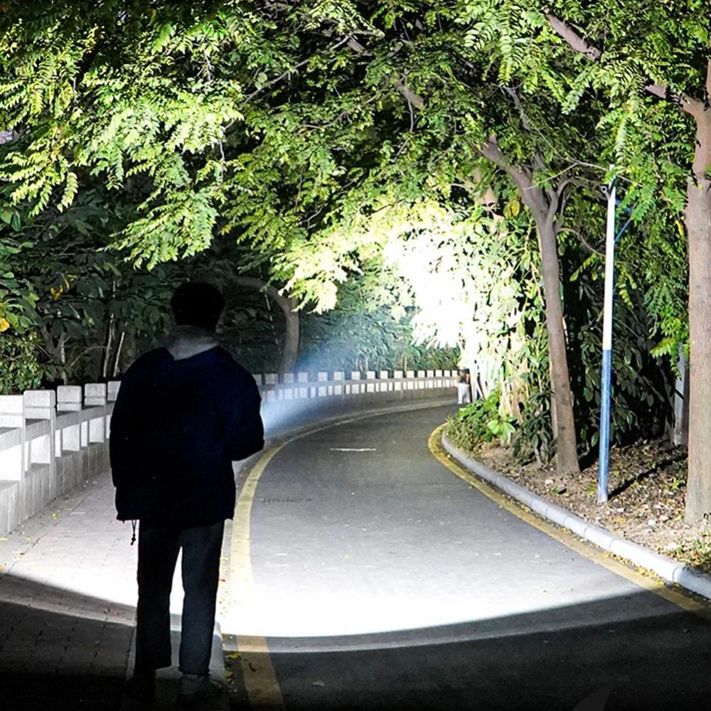 5PCS 6 LEDs Flashlight Rechargeable Mini Torch High Brightness Power Display Outdoor Lighting for Outdoor Lighting Camping Emergency