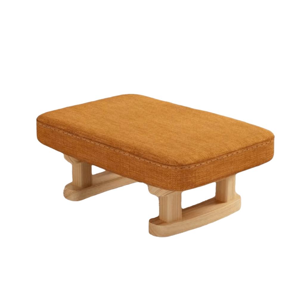 Smooth Solid Wood Foot Stool Rounded Edges Foot Rest Creative Shoe Changing Bench Bathroom Use