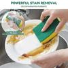 5/50PC Dishwashing Sponge Reusable Kitchen Cleaning Scouring Pad Washable Scrub Sponge Eco Non-Scratch for Washing Dishes Sponge