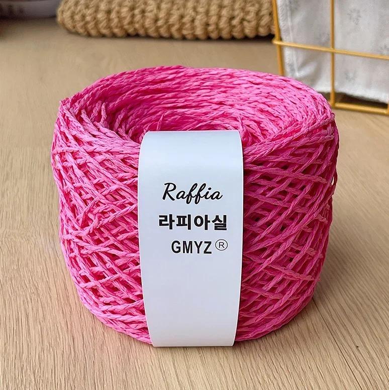 80g Farben Raffiagarn Flauschig Natur Doppelfädiges Raffiagarn Häkelhut Spezialgarn Sommerhut Gehäkeltes Häkelgarn Papyroidgarn