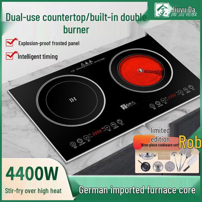 Smart Double-Burner Induction Cooktop - High Power, Built-In & Multifunctional