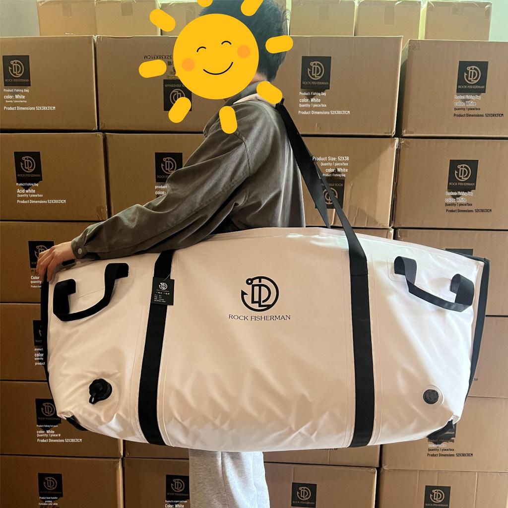 Portable Foldable Fishing Cooler Bag - Insulated & Large, Soft Sided for Tackle and Fish