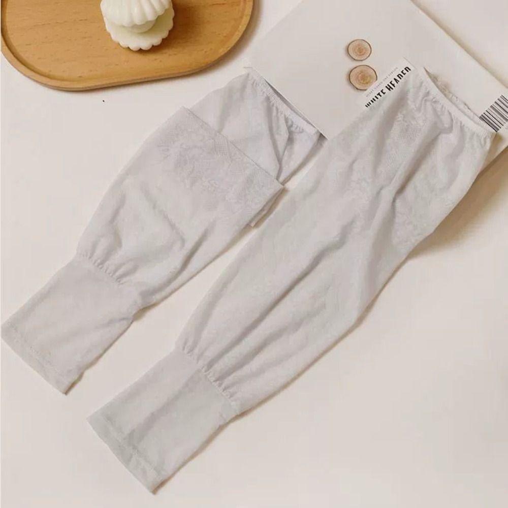 Anti-UV Lace Ice Silk Sleeves Flower Cycling Gloves Cute Sunscreen Sleeve  Outdoor