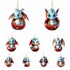 Lifelike Flying Dragon Baby Pendant Cartoon Acrylic Dragon Pendant Xmas Dragon Keychain  Bag