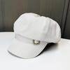Stylish and simple octagonal hat women's spring and summer thin versatile face cap British style newsboy hat