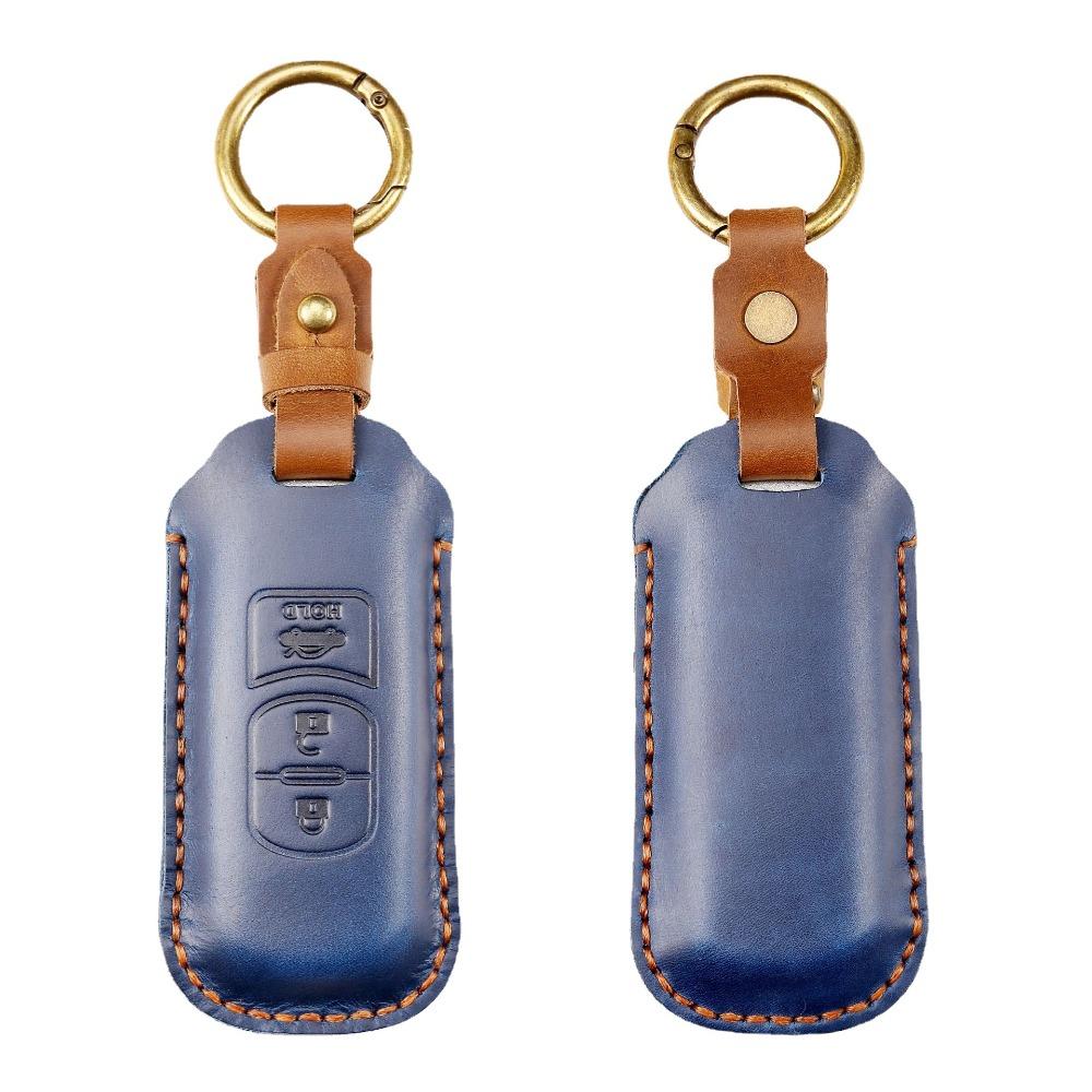 Kožený obal na klíče pro Mazda 3 6 CX5 Atenza Ochranné pouzdro na klíče od auta Odolný Stylový