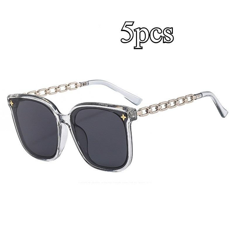 Korean Version Sunglasses Men Women Fashion Sunglasses Sunscreen Sunglasses Big Face Slimmer Look Anti-Ultraviolet Sunglass