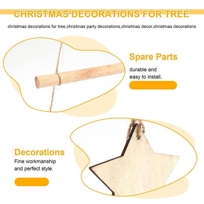 AEE4-DIY Wooden Christmas Tree Wooden Wall Hanging Christmas Tree New Year Decoration For Home Ornaments