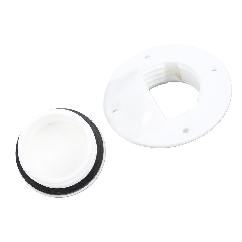 3.5in Nylon Boat Floor Drain with Cover Round Marine Deck Drain Scupper for Boats Yachts Ships