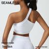 Summer New Arrival Ribbed One-Shoulder Yoga Top & Sports Bra