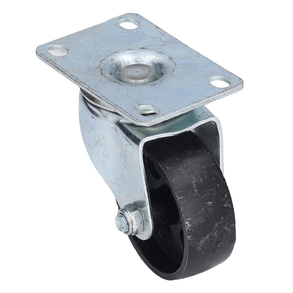 3in Swivel Caster Cast Iron Rotating Plate Dual Bearing Universal Wheel Replacement for Trolley