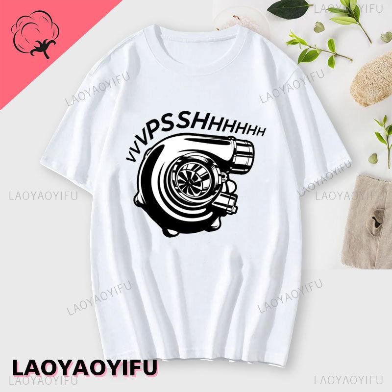 2024 New Turbo Spins Printing T Shirt for Unisex Summer Cotton Crewneck Tops Shirt Fashion Personality Tshirts Unisex Sweashirt Tee Unisex