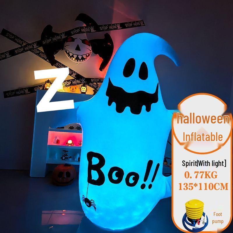 Halloween Inflatable Pumpkin Ghost Lantern Decoration Ornaments Costume Headwear