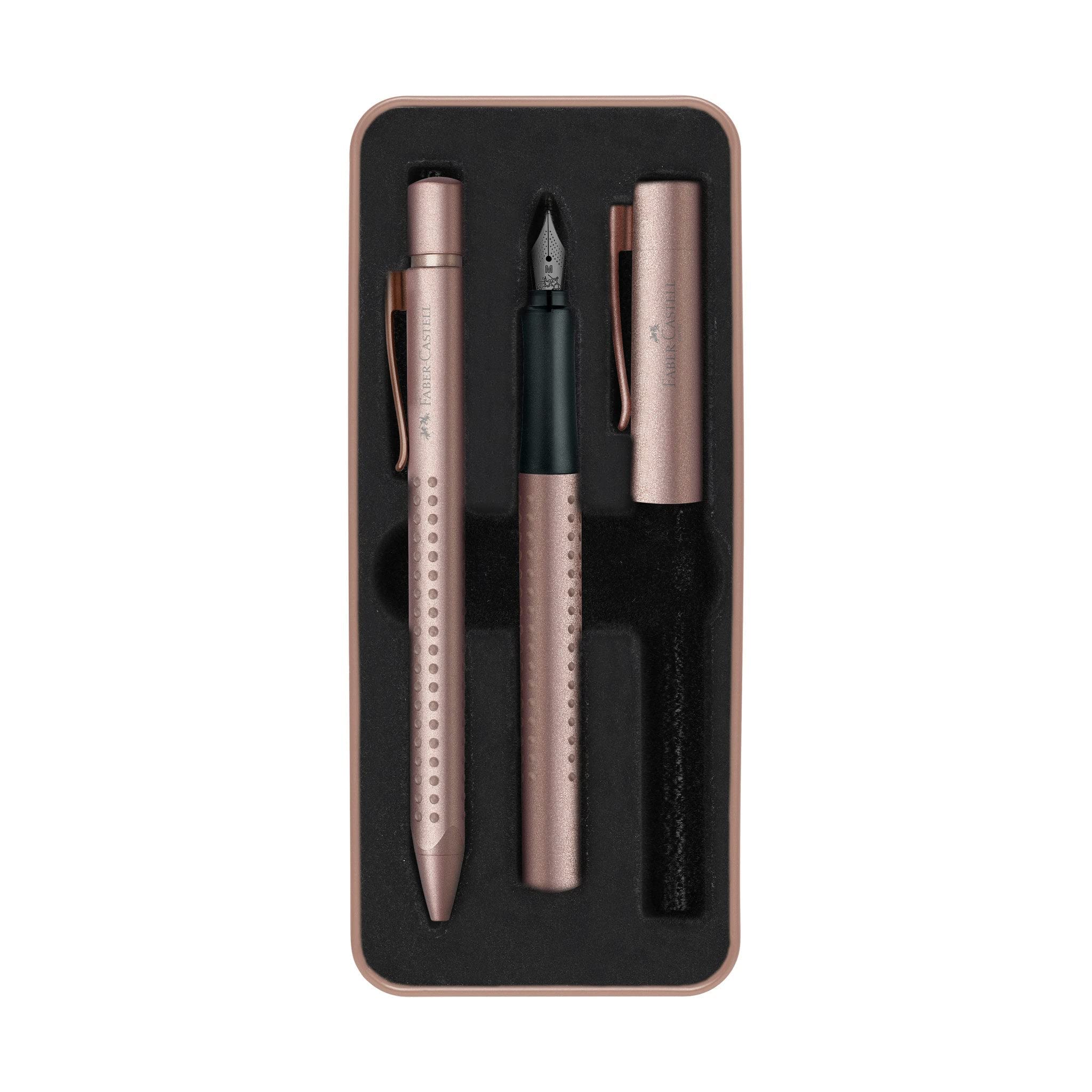 

Набор перьевой и шариковой ручек Grip Edition, цвет розовое золото, Faber-Castell