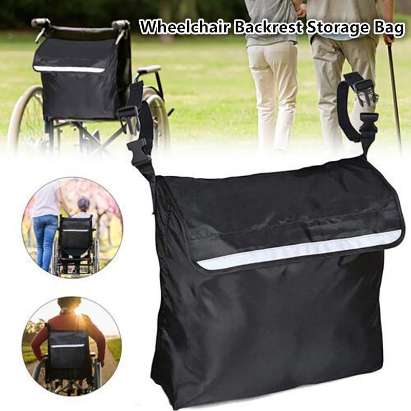 Outdoor Wheelchair Rear Bag Reflective Tape Waterproof Storage Bag Water Bottle Storage Bag Accessories Suitable For Wheelchairs