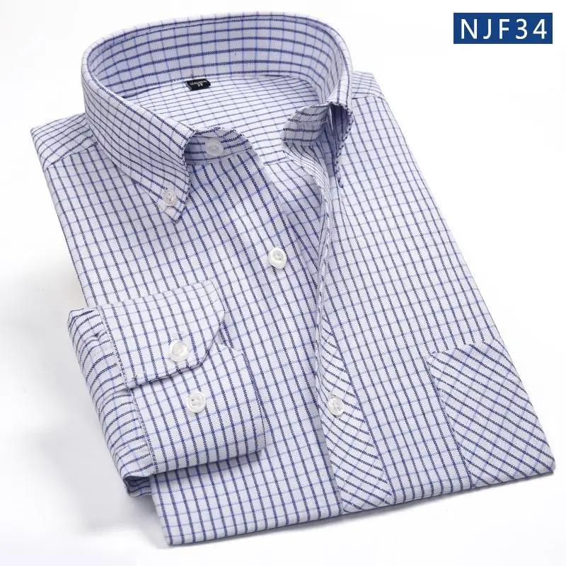 Shirt Men Dress Shirt Fashion Long Sleeve Oxford Business Formal Regular Fit Office Formal Men's Clothing Blouses