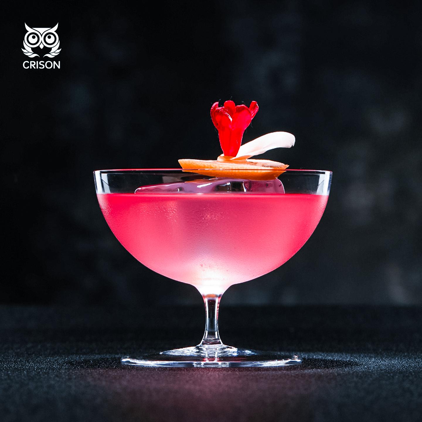 DWF06 CRISON Short footed cup/Champagne glass/Japanese Martini glass/Japanese style cocktail glass 200ml 200ml