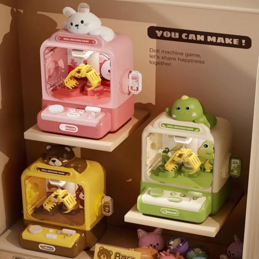 Electronic DIY Doll Machine for Kids Cartoon Claw Crane Machine  Birthday Gifts