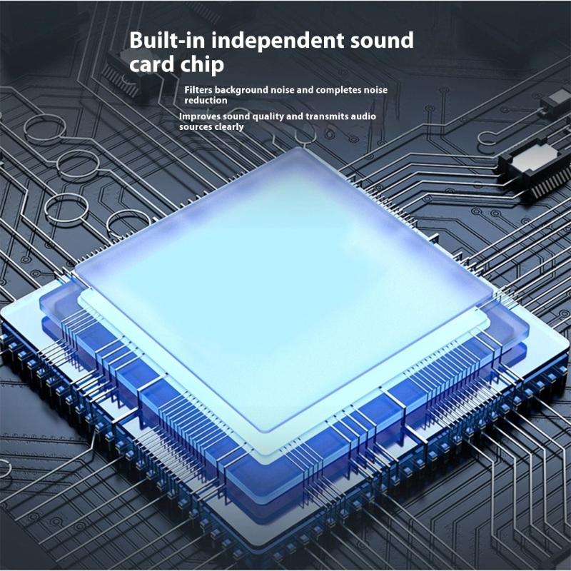 External USB Auditory Adapter Double 3.5mm Headsets And Microphone Port For Desktop Computer Hifi Sound