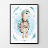 Plakat żółw morski pokój dziecka