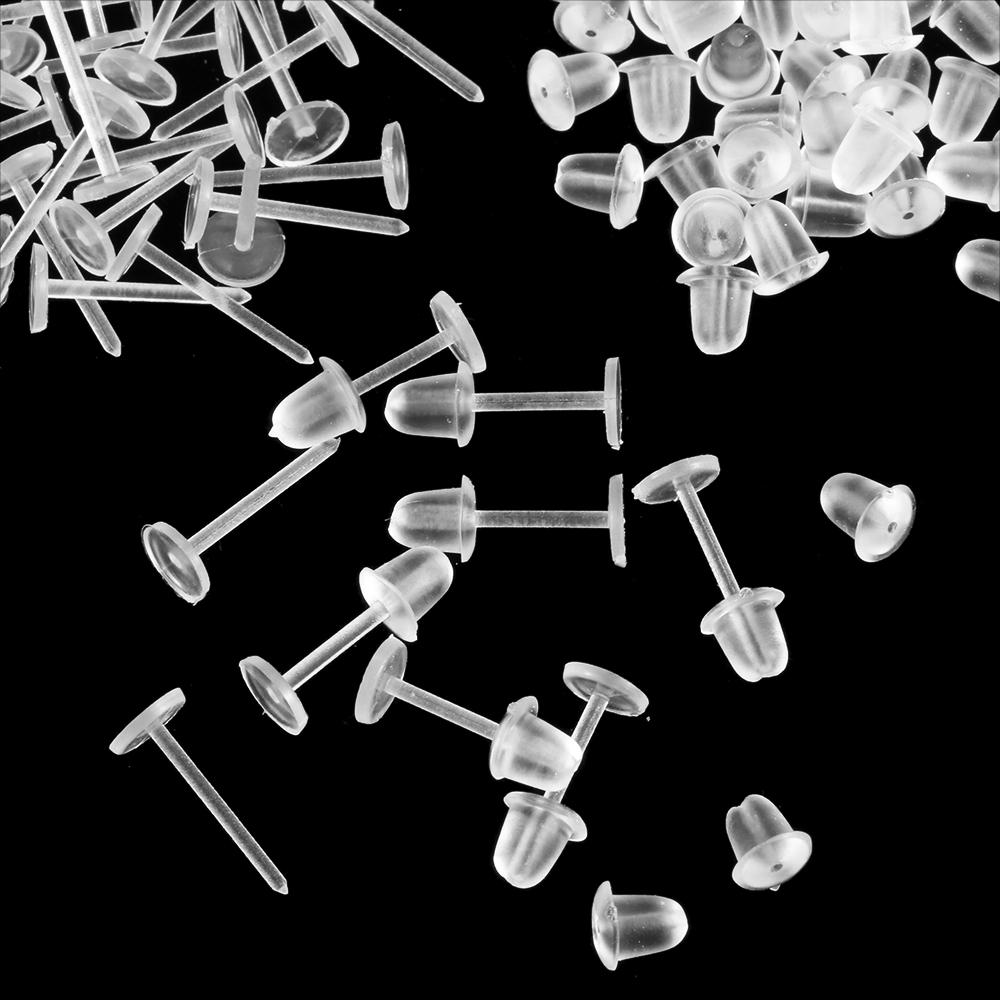 DIY Jewelry Findings New Plug Earring Earring Back Stoppers Ear Post Nuts Rubber