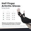 1Pair Copper Arthritis Compression Gloves Fingerless For Carpal Tunnel Rheumatoidtendonitis Computer Typing Joint Support