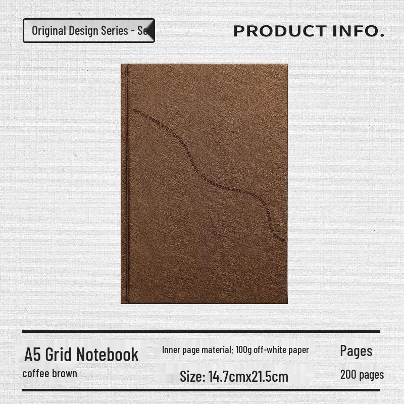Premium A5 French Grid Notebook with Customizable Logo and Gift Box