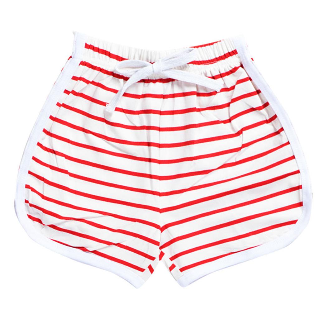 Children's Leisure Stripe Short Sleeve Round Neck T-Shirt and Shorts Set