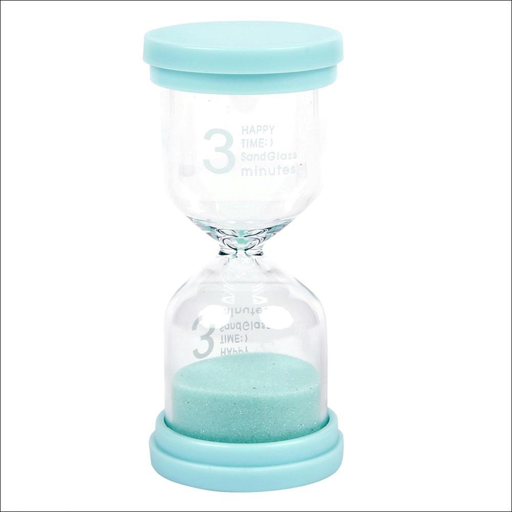 Desktop Sand Timer - 3 Minutes (Blue/Green/Pink/Yellow) Green, 1EA