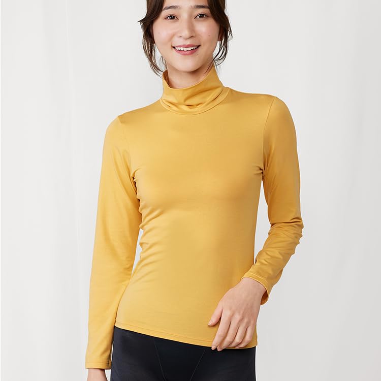 Triumph Warm High Neck Innerwear Sleeve Top 3664 Size M 5390, 1/4 (Solid Color) (Ocher),