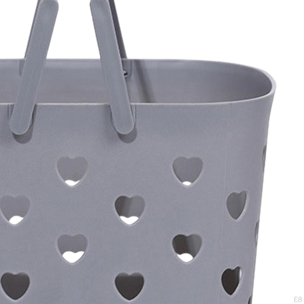 Beach Tote Bag Bathing Basket Organizer Hollow Heart Bath