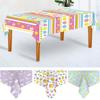 New Plastic Easter Tablecloth Rabbit 137*274cm Disposable Tablecloths Bronzing Table Cover Party Supplies