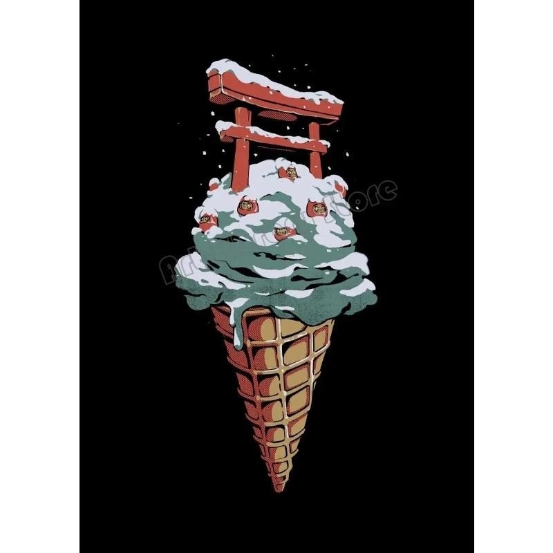 Japon Yemeği Ukiyo-e Ramen Kasesi Dondurma Okyanus Dalgası Duvar Sanatı Poster Tuval Tablo Duvar Sanatı Resimleri Ev Oturma Odası Dekoru